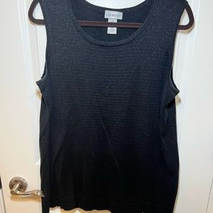 Catherine's Sleeveless Shimmer Knit Shirt | 0X | 14W/16W